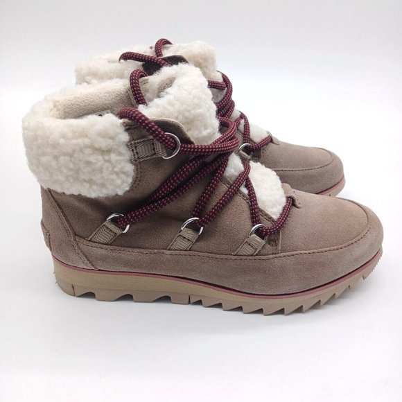 SOREL Harlow Waterproof Faux Shearling Lined Chelsea Bootie - Picture 1 of 7